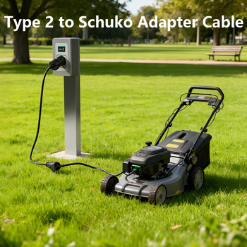1.5 metre Type 2 to Schuko mobility charging adapter